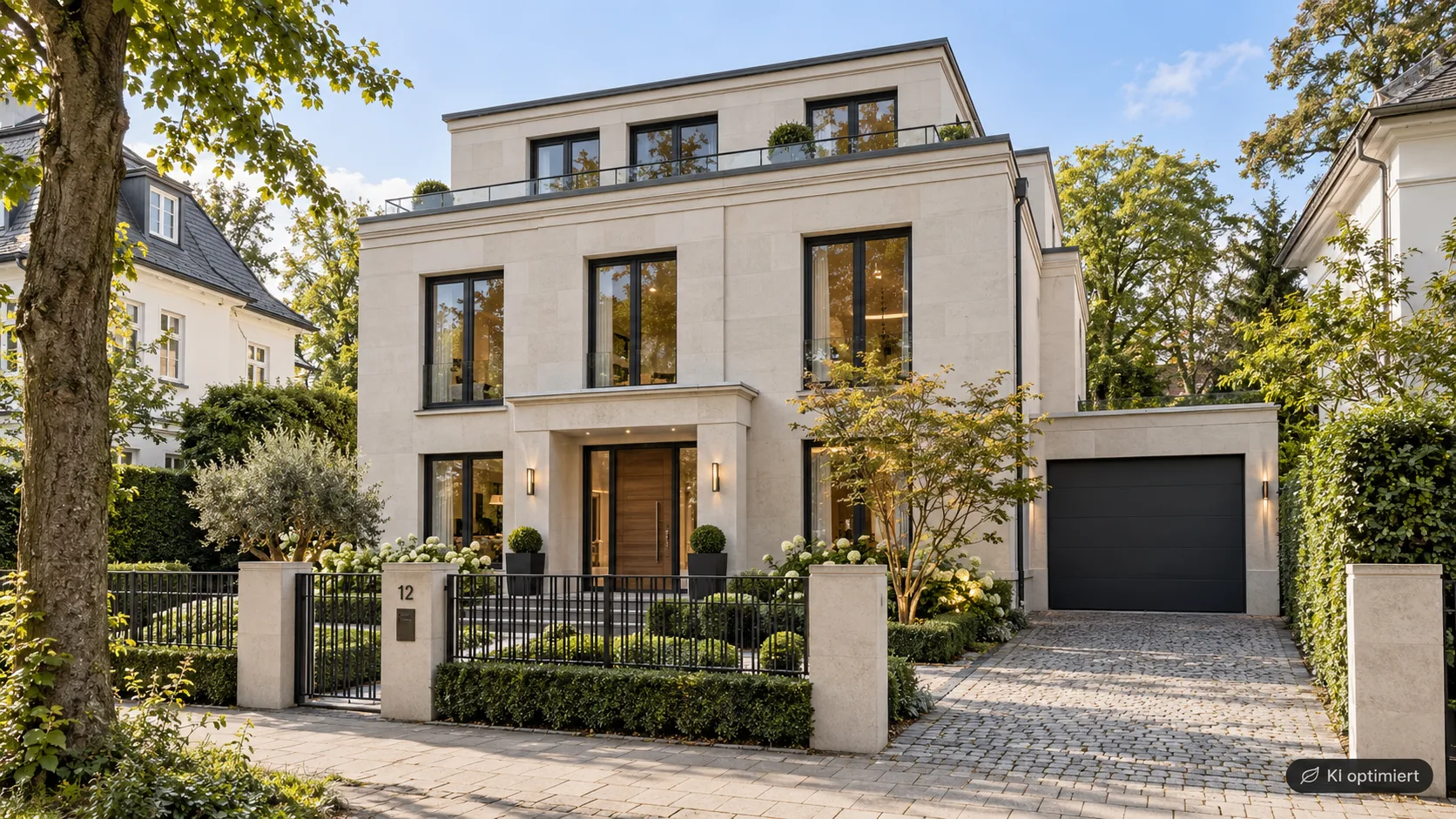 Moderne Stadtvilla mit Garten in Hamburg-Harvestehude